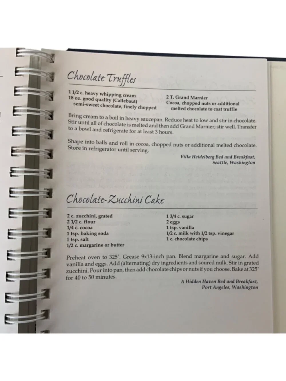 Northwest Mornings Washington Bed & Breakfast Guild Cookbook Favorite Recipes 20